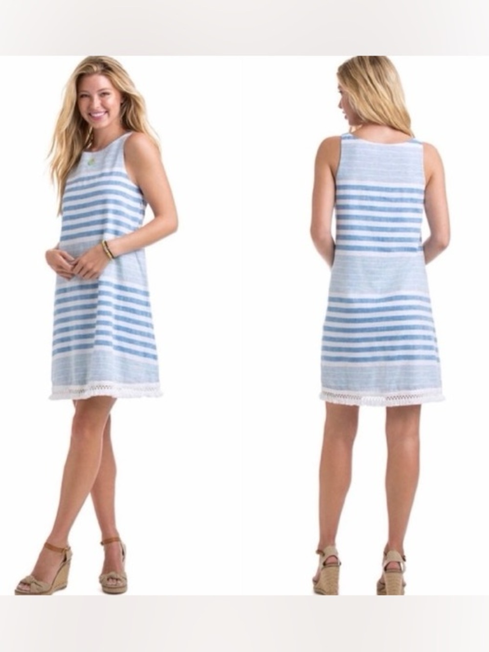 Vineyard Vines Martha’s Vineyard Striped Nautical Preppy Shift Dress Size 0